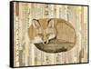 Red Fox Collage III-Nikki Galapon-Framed Stretched Canvas