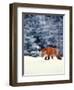 Red Fox in Snowy Woods-John Luke-Framed Photographic Print