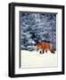 Red Fox in Snowy Woods-John Luke-Framed Photographic Print