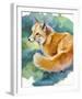 Red Fox on Green-Joni Johnson-Godsy-Framed Giclee Print