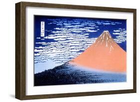 Red Fuji, 1823-1831-Katsushika Hokusai-Framed Giclee Print