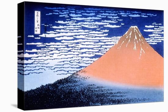 Red Fuji, 1823-1831-Katsushika Hokusai-Stretched Canvas