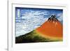 Red Fuji, Fine Wind Clear Morning-Katsushika Hokusai-Framed Art Print