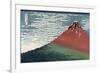 Red Fuji or South Wind, Clear Sky-Katsushika Hokusai-Framed Premium Giclee Print