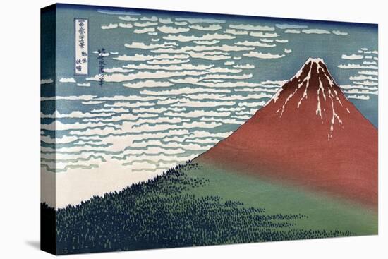 Red Fuji or South Wind, Clear Sky-Katsushika Hokusai-Stretched Canvas