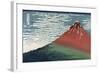 Red Fuji or South Wind, Clear Sky-Katsushika Hokusai-Framed Art Print