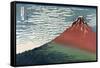 Red Fuji or South Wind, Clear Sky-Katsushika Hokusai-Framed Stretched Canvas