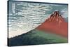 Red Fuji or South Wind, Clear Sky-Katsushika Hokusai-Stretched Canvas