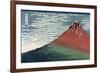 Red Fuji or South Wind, Clear Sky-Katsushika Hokusai-Framed Art Print