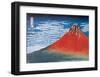 Red Fuji, South Wind, Clear Sky-Katsushika Hokusai-Framed Art Print