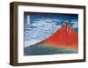 Red Fuji, South Wind, Clear Sky-Katsushika Hokusai-Framed Art Print