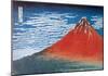 Red Fuji, South Wind, Clear Sky-Katsushika Hokusai-Mounted Art Print