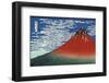 Red Fuji-Katsushika Hokusai-Framed Giclee Print