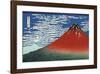 Red Fuji-Katsushika Hokusai-Framed Giclee Print