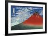 Red Fuji-Katsushika Hokusai-Framed Giclee Print