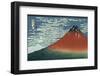 Red Fuji-Katsushika Hokusai-Framed Art Print