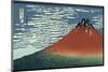 Red Fuji-Katsushika Hokusai-Mounted Art Print