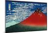 Red Fuji-Katsushika Hokusai-Mounted Art Print