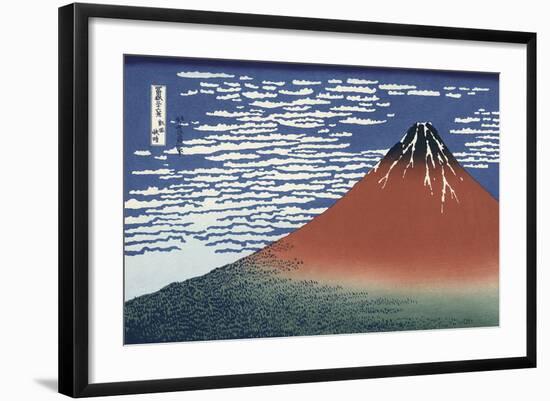 Red Fuji-Katsushika Hokusai-Framed Art Print