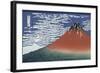 Red Fuji-Katsushika Hokusai-Framed Art Print