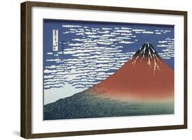 Red Fuji-Katsushika Hokusai-Framed Art Print