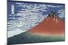 Red Fuji-Katsushika Hokusai-Mounted Art Print