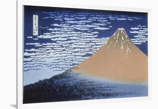 Red Fuji-Katsushika Hokusai-Framed Giclee Print