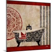 Red Garden Bath II-Elizabeth Medley-Mounted Art Print