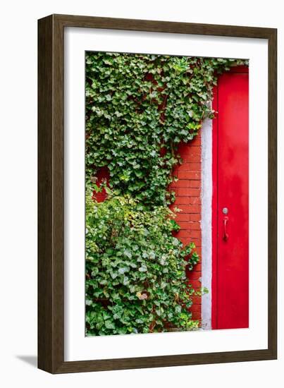 Red Garden Door-Bill Carson Photography-Framed Art Print