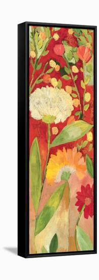 Red Garden Panel 2-Kim Parker-Framed Stretched Canvas