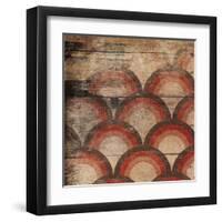 Red Geo 1-Jace Grey-Framed Art Print