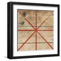 Red Geo 2-Jace Grey-Framed Art Print