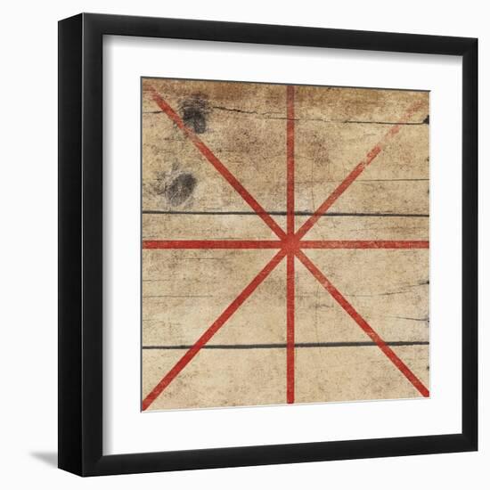 Red Geo 2-Jace Grey-Framed Art Print