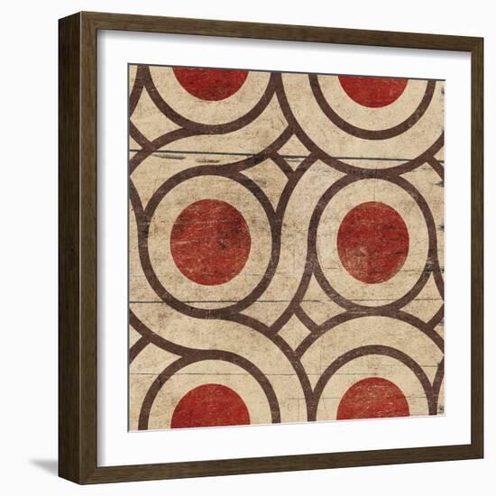 Red Geo 5-Jace Grey-Framed Art Print