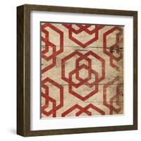 Red Geo 6-Jace Grey-Framed Art Print