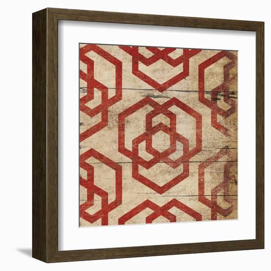 Red Geo 6-Jace Grey-Framed Art Print