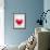 Red Geometric Heart-cienpies-Framed Art Print displayed on a wall