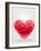 Red Geometric Heart-cienpies-Framed Art Print