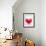 Red Geometric Heart-cienpies-Framed Art Print displayed on a wall