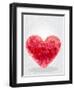 Red Geometric Heart-cienpies-Framed Art Print