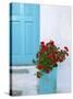 Red Geraniums, Chora, Amorgos, Cyclades, Aegean, Greek Islands, Greece, Europe-Tuul-Stretched Canvas