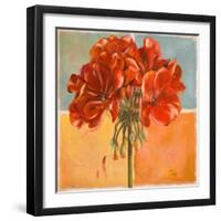 Red Geraniums I-Patricia Pinto-Framed Art Print