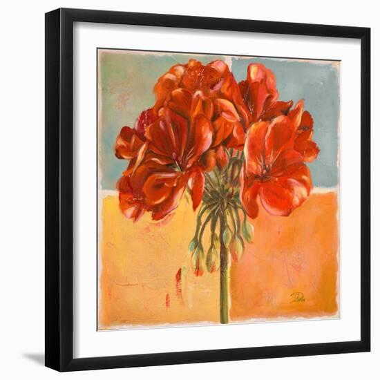 Red Geraniums I-Patricia Pinto-Framed Art Print