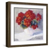 Red Geraniums-B^ Oliver-Framed Art Print