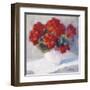 Red Geraniums-B^ Oliver-Framed Art Print