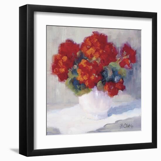 Red Geraniums-B^ Oliver-Framed Art Print