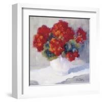 Red Geraniums-B^ Oliver-Framed Art Print