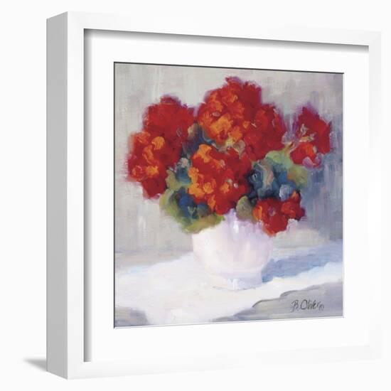 Red Geraniums-B^ Oliver-Framed Art Print