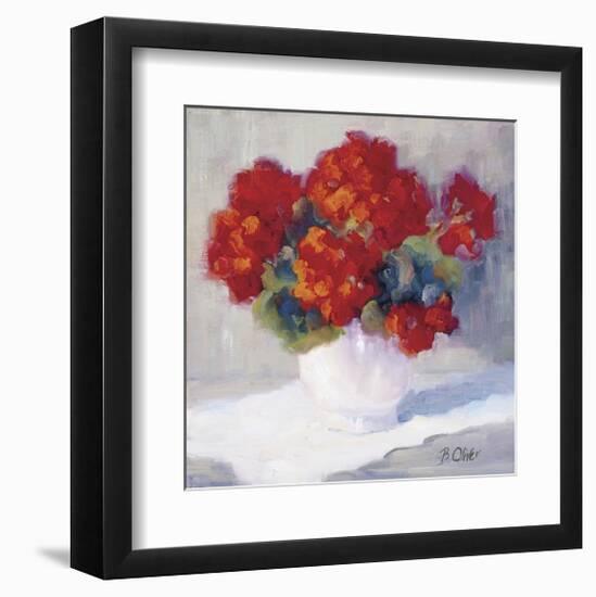 Red Geraniums-B^ Oliver-Framed Giclee Print