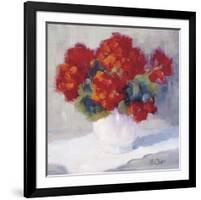 Red Geraniums-Bunny Oliver-Framed Art Print